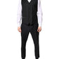 Dolce & Gabbana Black Double Breasted Formal 3 Piece Suit