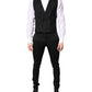 Dolce & Gabbana Black Single Breasted Formal Blazer with Vest