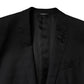 Dolce & Gabbana Black Wool Single Breasted 2 Piece Suit