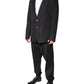 Dolce & Gabbana Black Cotton Single Breasted 2 Piece Suit