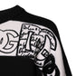 Dolce & Gabbana Black White Logo Print Wool Pullover Sweater