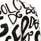 Dolce & Gabbana White Black Logo Print Women Pullover Sweater
