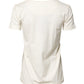 Dolce & Gabbana White Cotton Print Short Sleeves Top T-shirt