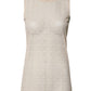 Dolce & Gabbana Ivory Nylon Logo See Through Sleeveless Tank Top