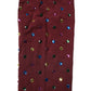Dolce & Gabbana Maroon Nylon Crystal Embellished Pantyhose Tights