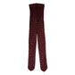Dolce & Gabbana Maroon Nylon Crystal Embellished Pantyhose Tights