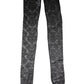 Dolce & Gabbana Black Floral Lace Cotton Stretch Stockings Socks