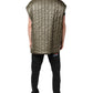 Dolce & Gabbana Brown Logo Plaque Quilted Vest Jacket