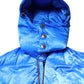 Dolce & Gabbana Blue Logo Full Zip Hooded Quilted Jacket