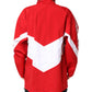 Dolce & Gabbana Red White Nylon Full Zip Windbreaker Jacket