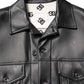 Dolce & Gabbana Black Polyester Button Down Biker Jacket