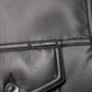 Dolce & Gabbana Black Polyester Button Down Biker Jacket