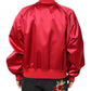 Dolce & Gabbana Red Floral Patch Full Zip Men Bomber Jacket