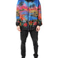 Dolce & Gabbana Multicolor Print Hooded Windbreaker Jacket