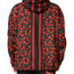 Dolce & Gabbana Black Cherry Print Hooded Windbreaker Jacket