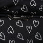 Dolce & Gabbana Black Heart Print Hooded Windbreaker Jacket