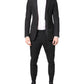 Dolce & Gabbana Black Cotton TAORMINA Formal 2 Piece Suit