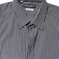 Dolce & Gabbana Black White Striped GOLD Formal Dress Shirt