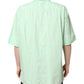 Dolce & Gabbana Green Cotton Short Sleeves Men Casual Shirt