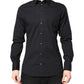 Dolce & Gabbana Black GOLD Cotton Long Sleeves Dress Shirt