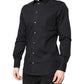 Dolce & Gabbana Black GOLD Cotton Long Sleeves Dress Shirt