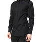 Dolce & Gabbana Black GOLD Cotton Dress Formal Shirt