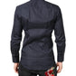 Dolce & Gabbana Dark Blue MARTINI Cotton Dress Formal Shirt