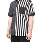 Dolce & Gabbana Black White Stripe Button Down Casual Shirt