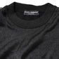 Dolce & Gabbana Black Logo Knitted Crewneck Pullover Sweater