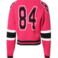 Dolce & Gabbana Pink Cotton Logo Print Knit Pullover Sweater