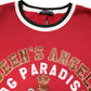 Dolce & Gabbana Red Sequin Knit Pullover Sweatshirt Sweater