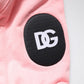 Dolce & Gabbana Pink Cotton Hooded Men Sportswear Vest Sweater