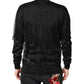 Dolce & Gabbana Black Logo Knitted Crewneck Pullover Sweater