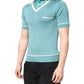 Dolce & Gabbana Green Printed Collared Short Sleeve T-shirt