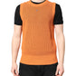 Dolce & Gabbana Orange Cashmere Round Neck Sleeveless T-shirt