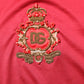 Dolce & Gabbana Red Silk DG Crown Logo Short Sleeve T-shirt