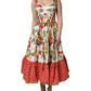 Dolce & Gabbana White Vegetables Sleeveless A-line Dress