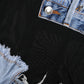 Dolce & Gabbana Black Blue Sleeveless Denim Mini Dress