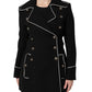 Dolce & Gabbana Black Wool Double Breasted Blazer Jacket