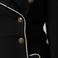 Dolce & Gabbana Black Wool Double Breasted Blazer Jacket