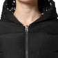 Dolce & Gabbana Black Puffer Hooded Zip Reversible Jacket