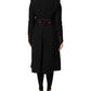 Dolce & Gabbana Black Wool Single Breasted Trench Coat Jacket