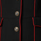 Dolce & Gabbana Black Wool Single Breasted Trench Coat Jacket