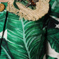 Dolce & Gabbana Multicolor Leaf Print Embellished Trenchcoat Jacket
