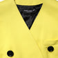 Dolce & Gabbana Yellow Double Breasted Trench Coat Jacket