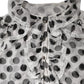 Dolce & Gabbana White Black Polka Dot Cotton Sleeveless Top