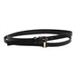 Dolce & Gabbana Black Classic Gold Metal Logo Buckle Belt