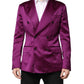 Dolce & Gabbana Purple Double Breasted Men Suit Coat Blazer