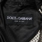 Dolce & Gabbana Black White Patterned Men Suit Coat Blazer