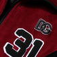 Dolce & Gabbana Red Black Cotton Logo FullZip Bomber Jacket